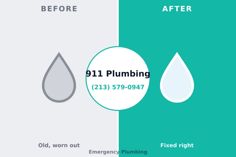 Before and after: plumbing repair Butler, PA